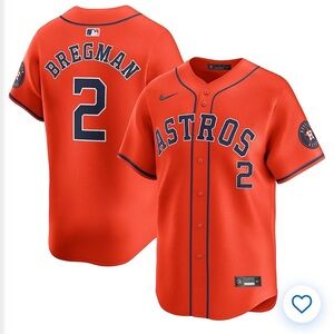 NWT Nike Alex Bregman Houston
Astros Alternate Limited Player
Jersey Sz M or XL